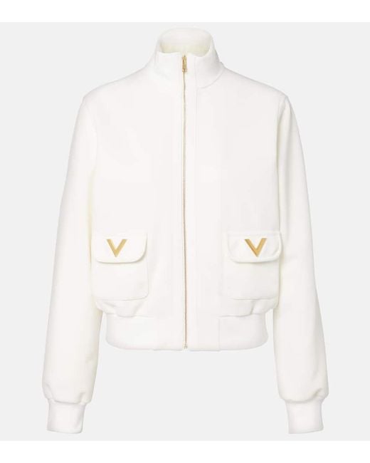 Valentino White Jacke Aus Jersey
