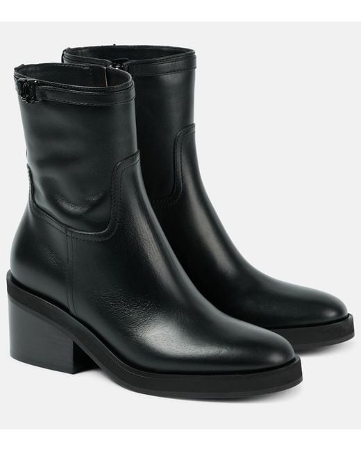 Jimmy Choo Black Yasmin 70 Leather Ankle Boots