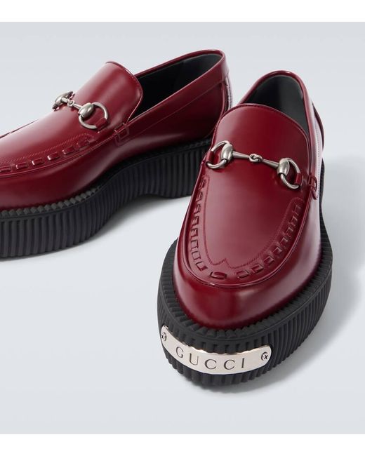 Gucci Gucci Horsebit Creeper Loafer in Red for Men | Lyst display picture 3