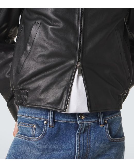 Versace Blouson Aus Leder in Black für Herren