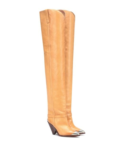 Isabel Marant Natural Lafsten Over-the-knee Boots