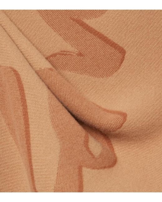 Balenciaga Brown Wool And Cashmere Scarf