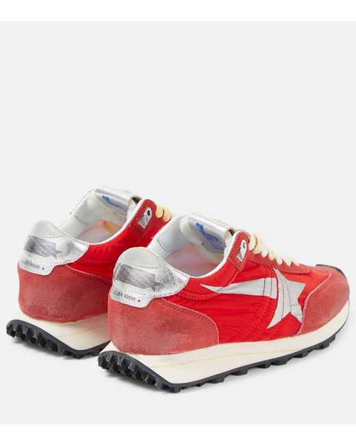 Zapatillas Marathon con ribete de ante Golden Goose Deluxe Brand de color Red