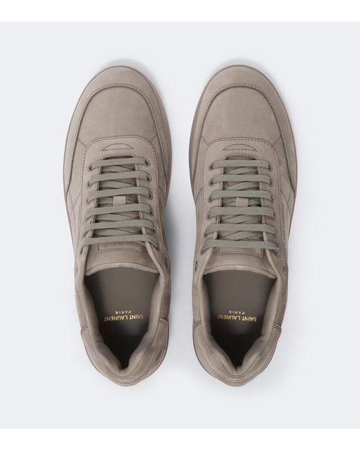 Saint Laurent Gray Sl/61 Suede Sneakers for men
