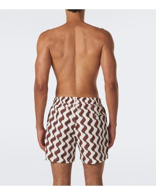 Frescobol Carioca Red Rio Printed Swim Trunks for men