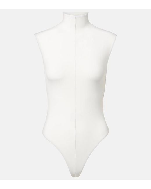 Wardrobe NYC White Rhw Jersey Bodysuit