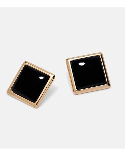 Self-Portrait Blue Enamel-Plated Earrings