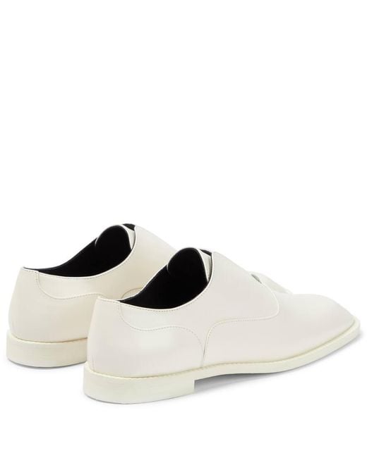 Victoria Beckham White Norah Leather Loafers