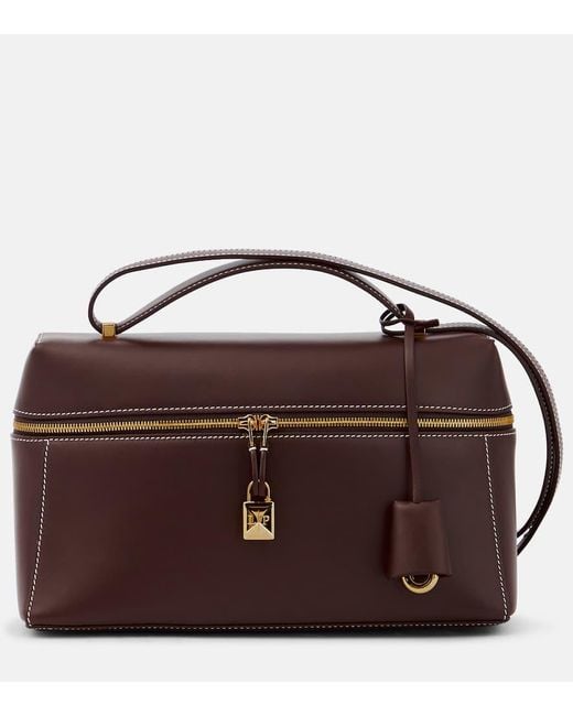 Loro Piana Brown Extra Leather Shoulder Bag
