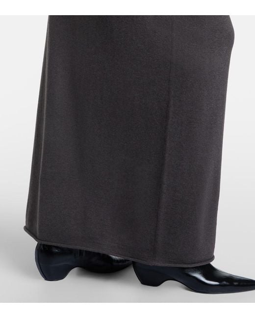 Lisa Yang Brown Charlotta Cotton And Cashmere Maxi Skirt