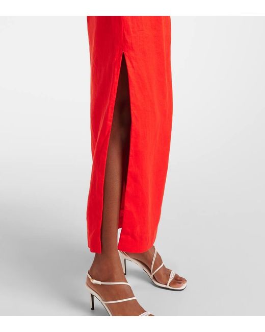 Sir Red Maxikleid Noemi Aus Leinen