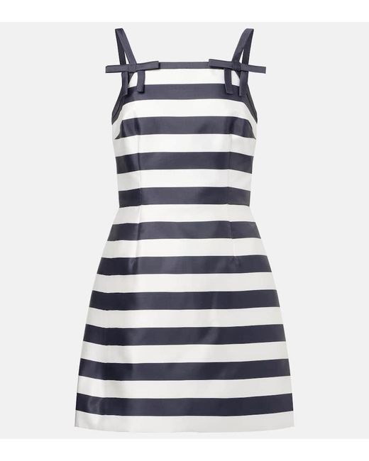 Rebecca Vallance Blue Ariadne Striped Minidress
