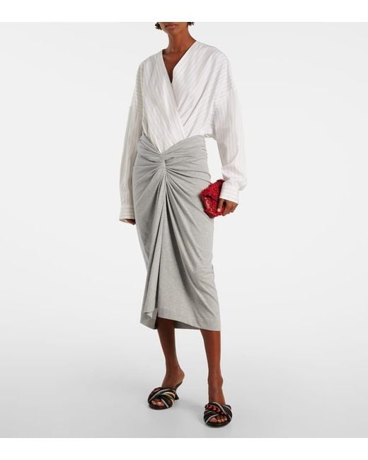 Dries Van Noten White Bluse Aus Baumwolle