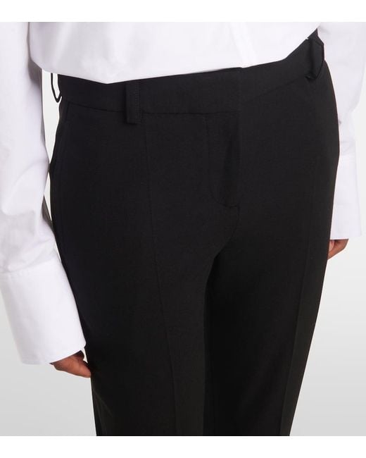 Totême  Black Wool-Blend Capri Pants