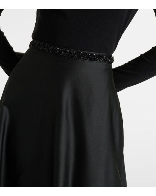 Max Mara Brasile Embellished Maxi Skirt in Black | Lyst