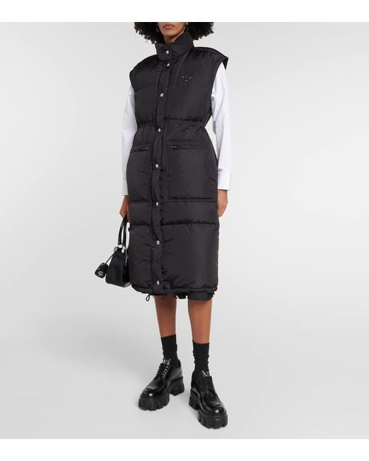 Prada Black Re-nylon Down Coat