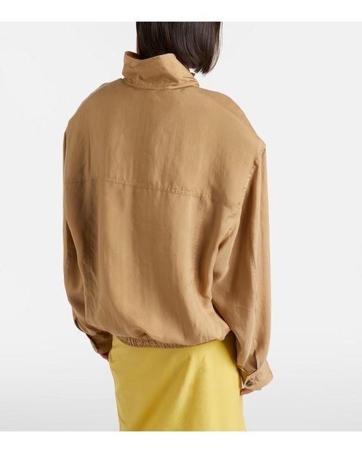 Saint Laurent Brown Oversized Blouson Jacket