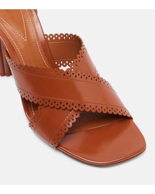 Zimmermann Brown Eddie 85 Leather Sandals
