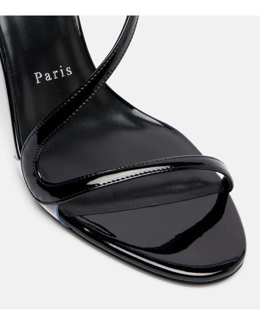 Sandalias Rosa Z 80 De Charol Christian Louboutin de color Black