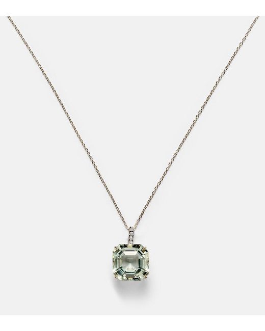 Mateo White 14Kt Necklace With Amethyst And Diamonds