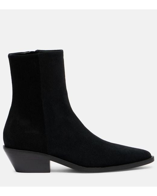 A.Emery Black Hudson Suede Ankle Boots