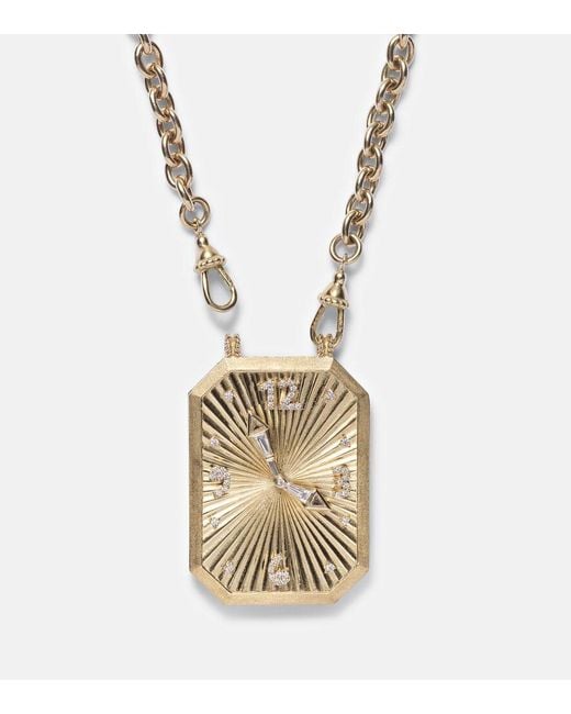 Marie Lichtenberg White Thinking Of You 18Kt Pendant Necklace With Diamonds