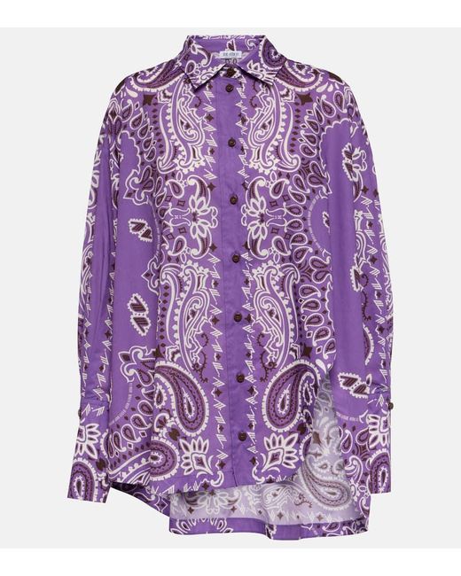 Camisa oversized de algodon estampada The Attico de color Purple