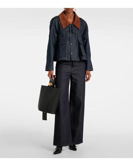 Loewe Black Medium Pebble Bucket Bag