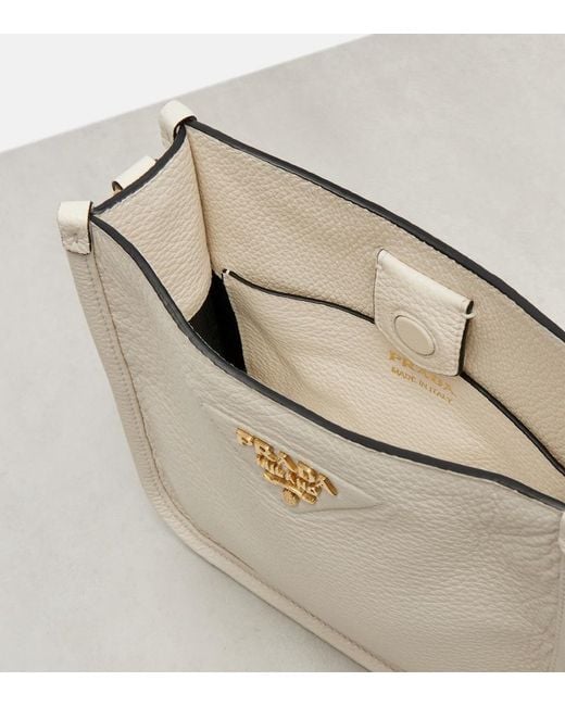 Prada Natural Mini Leather Shoulder Bag