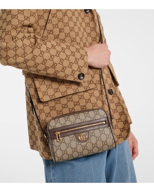 Gucci Brown Ophidia Mini GG Canvas Shoulder Bag