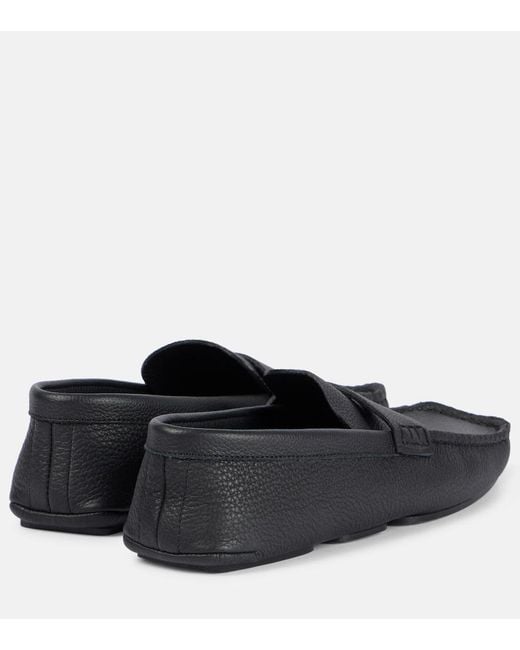 Khaite Black Billy Leather Penny Loafer