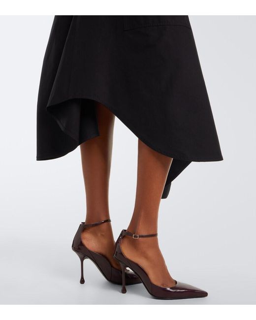 Jimmy Choo Brown Quinci Leather Pumps