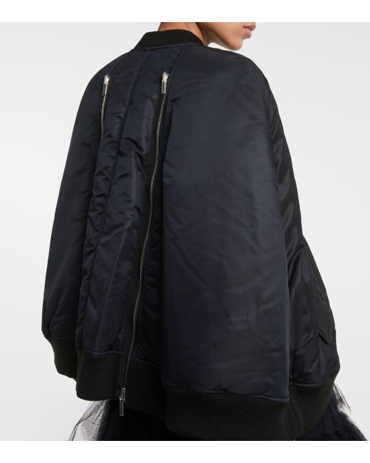 Noir Kei Ninomiya Black Oversized Bomber Jacket