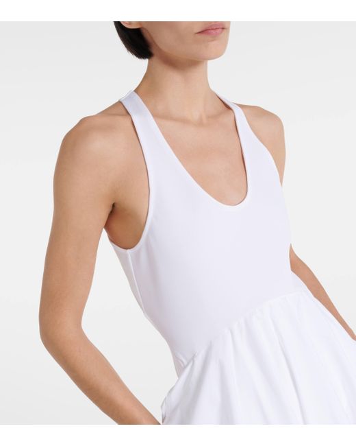 Alaïa White Open-back Cotton Poplin Midi Dress