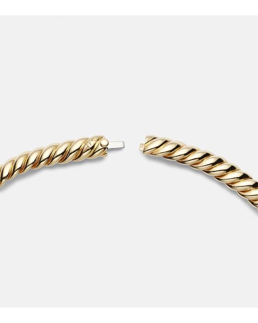 Choker Sculpted Cable di David Yurman in Metallic
