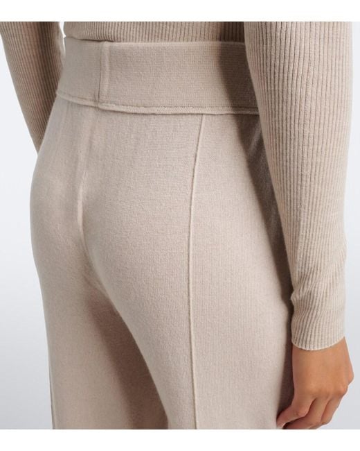 Jardin Des Orangers White Wool And Cashmere Wide-Leg Pants