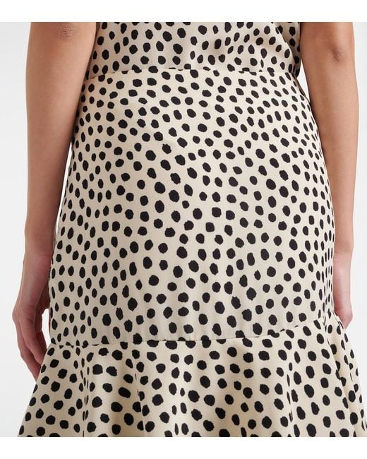Chloé Black Polka-Dot Tiered Silk Miniskirt