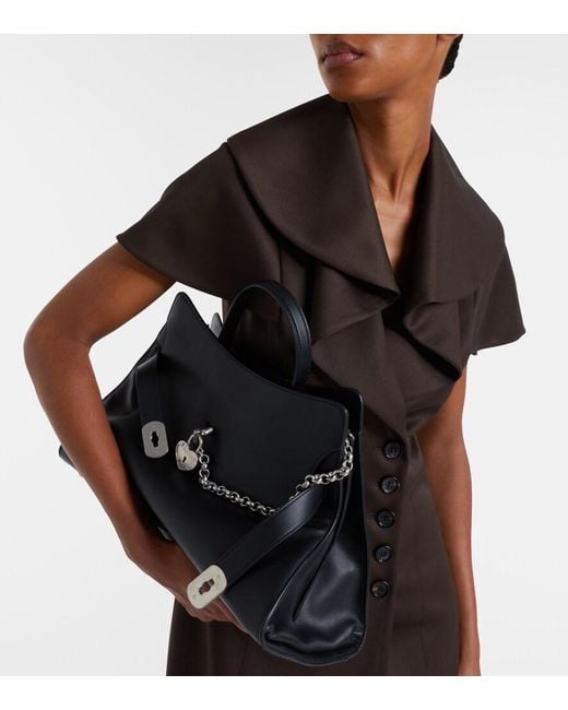 Shopper Locke Medium di McQueen in Black