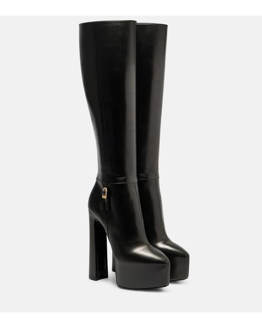 Botas Altas Con Plataforma Saint Laurent de color Black
