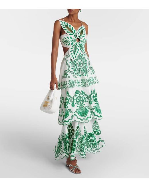 chinese dress ladies PEARLIVA White Linen Puff Dress | Button-Up Midi Dress