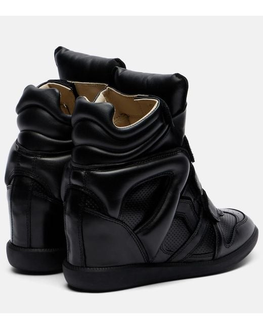 Isabel Marant Black Bekett Leather Sneakers