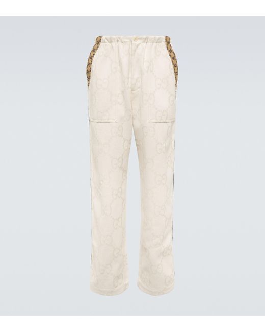 Gucci Natural Maxi GG Straight Jeans for men