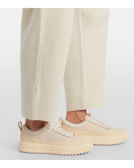 Moncler Natural Wool And Cashmere Sweatpants