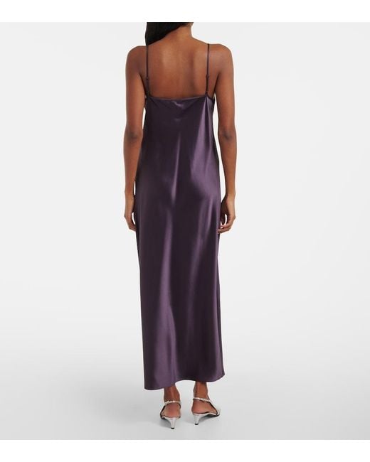Robe Clea En Satin De Soie Joseph en coloris Purple