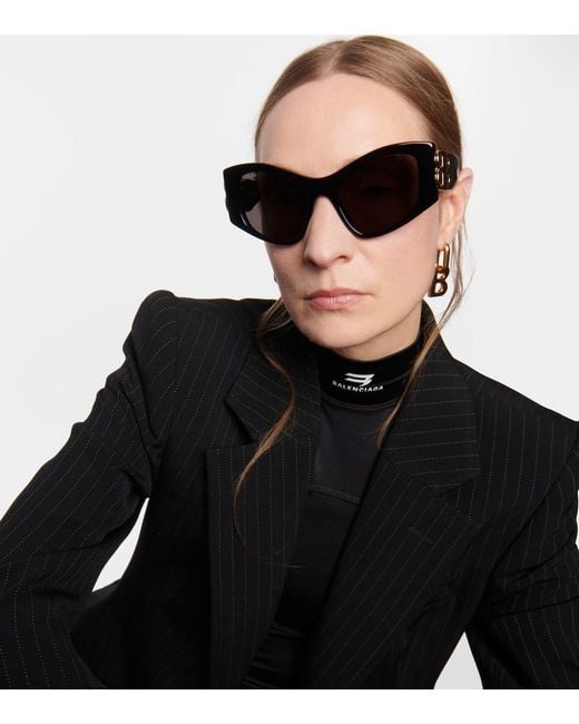 Balenciaga Brown Dynasty Rectangular Sunglasses