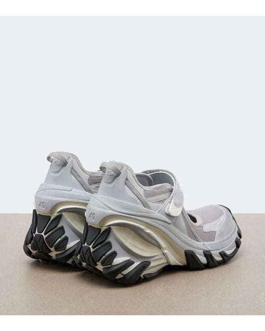 Balenciaga Gray Hydra Wedge Sneakers