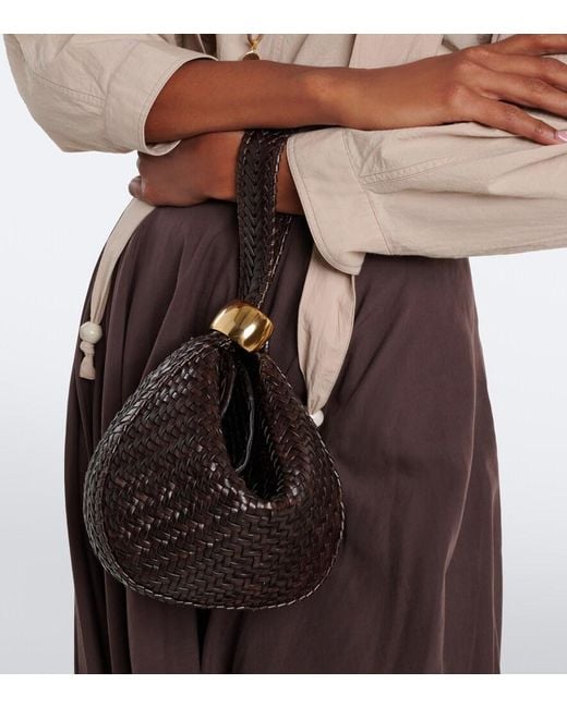 Amanu Black Zambia Small Leather Top-Handle Bag