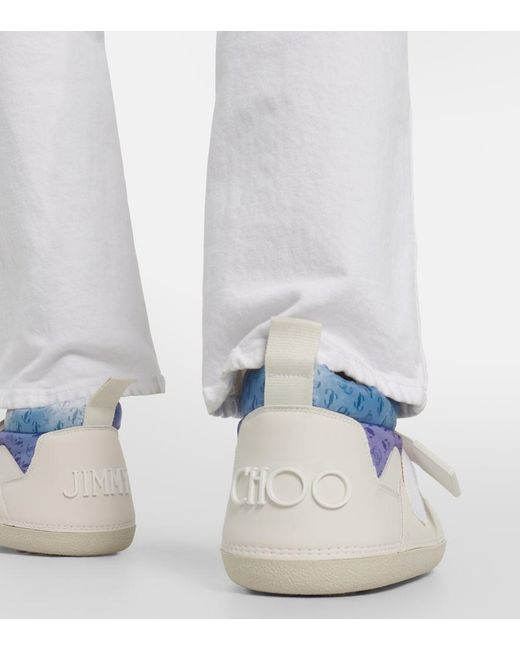 Jimmy Choo Blue Yuko Flat Ankle Snow Boots