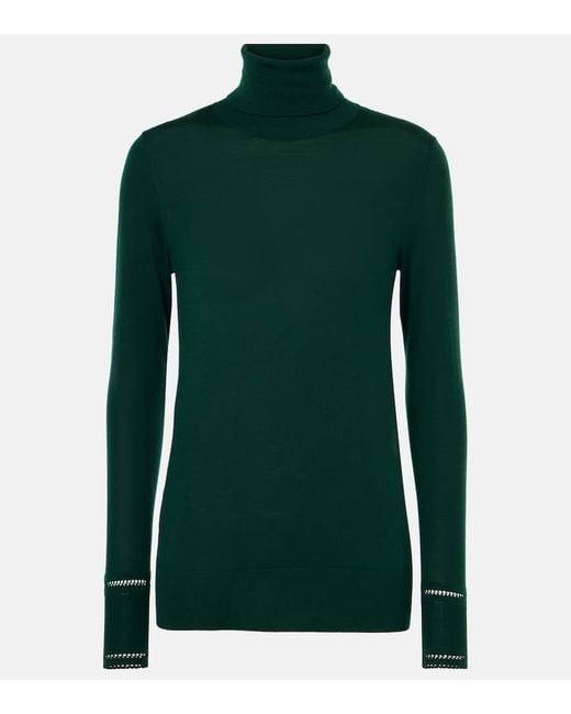 Chloé Green Rollkragenpullover Aus Wolle