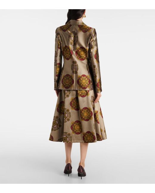 LaDoubleJ Brown 24/7 Printed Blazer